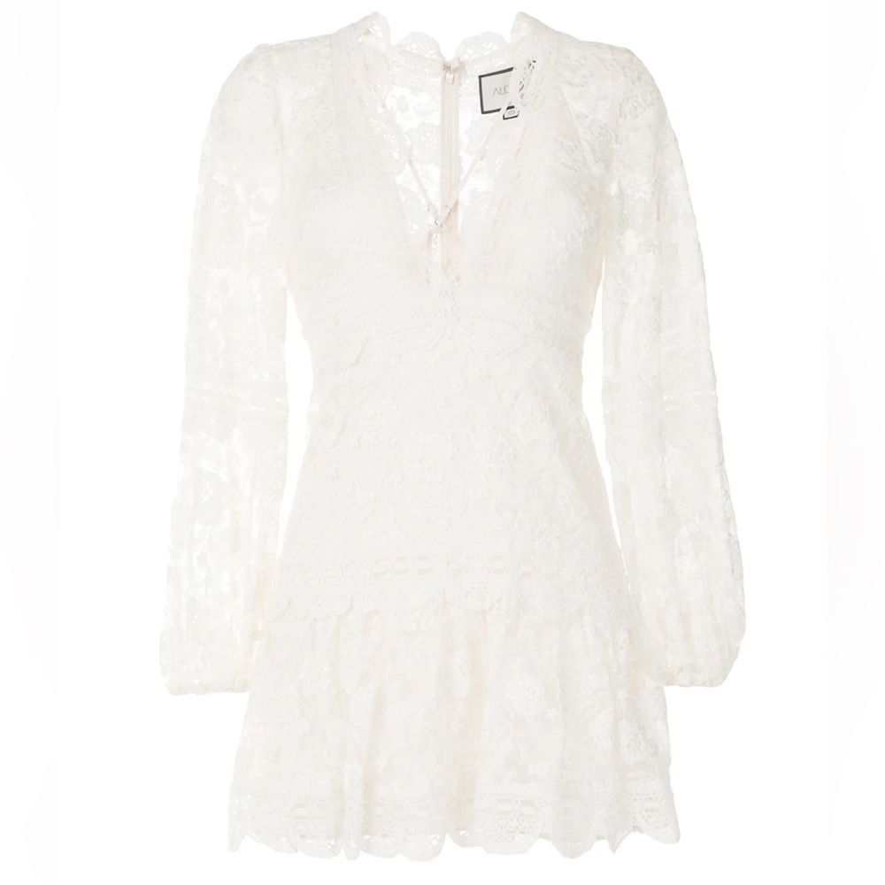 ALEXIS | Preena Lace Mini Dress in Ivory - Picture 3 of 10